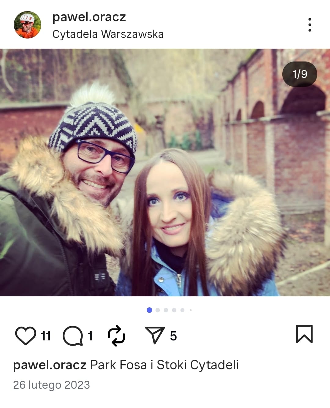 Justyna Dobrosz-Oracz z mężem, Pawłem