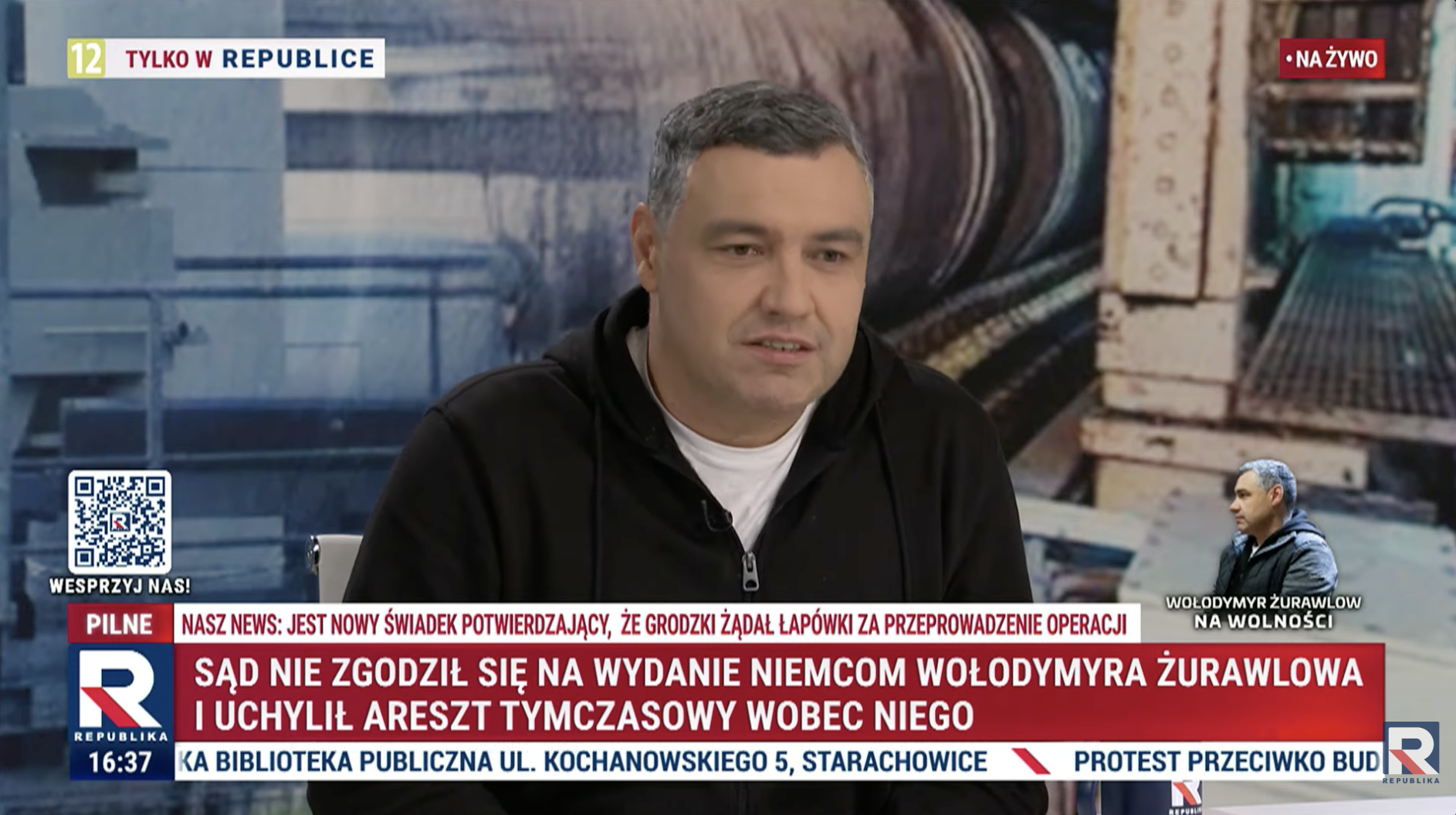 Wołodymyr Żurawlow po decyzji sądu Wołodymyr Żurawlow po decyzji sądu