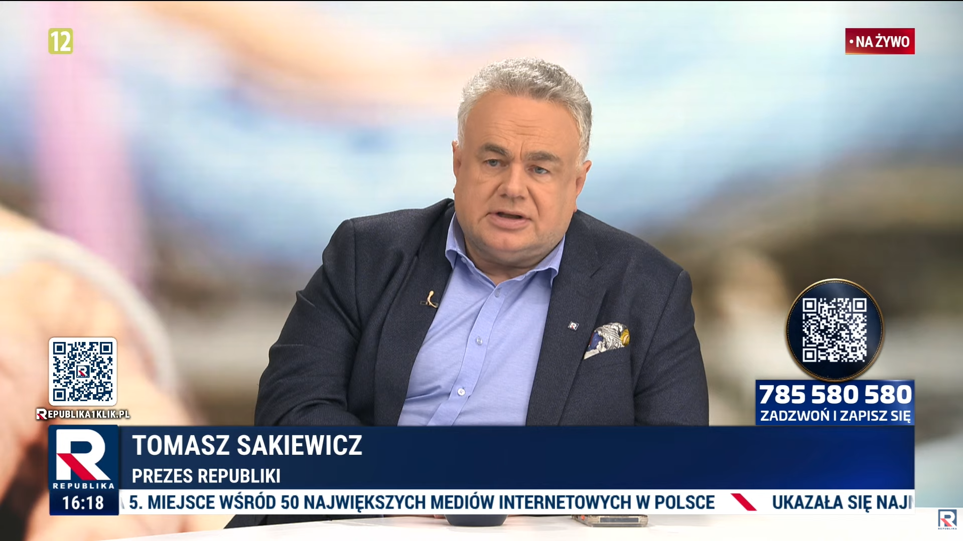 Prezes Telewizji Republika Tomasz Sakiewicz